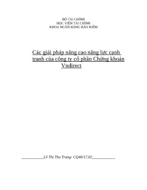 Luận văn tốt nghiệpgiải pháp nâng cao năng lực cạnh tranh của công ty cổ phần chứng khoán vndirect