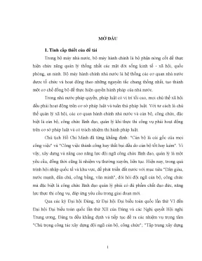 Luận văn năng lực công chức lãnh đạo quản lý các cơ quan chuyên môn thuộc ủy ban nhân dân huyện đồng xuân tỉnh phú yên