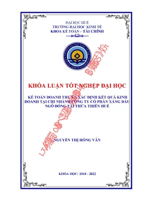 Kế toán doanh thu và xác định kết quả kinh doanh tại chi nhánh công ty cổ phần xăng dầu ngô đồng tại thừa thiên huế