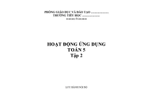 Hoạt động ứng dụng toán 5 tập 2