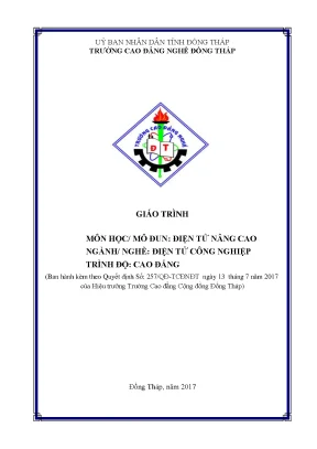 Giáo trình điện tử nâng cao nghề điện tử công nghiệp cđtc