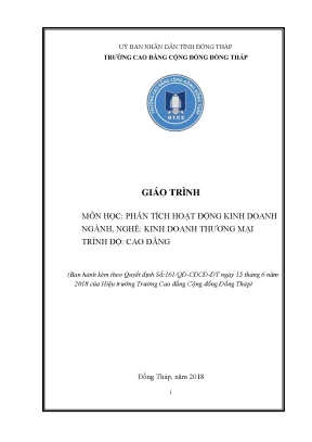 Giáo trình phân tích hoạt động kinh doanh nghề kinh doanh thương mại cao đẳng