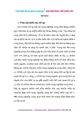 Luận văn hoạch định chính sách công trong quá trình xây dựng mô hình nông thôn mới trên địa bàn quảng nam