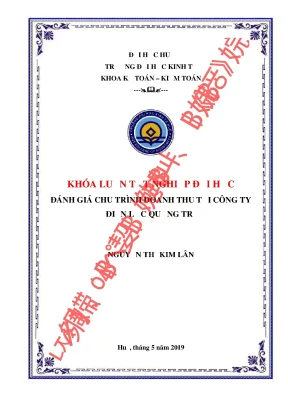 Khóa luận tốt nghiệp đánh giá chu trình doanh thu tại công ty điện lực quảng trị