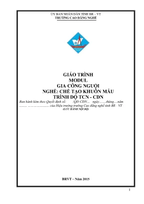 Giáo trình gia công nguội