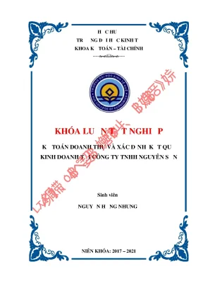 Kế toán doanh thu và xác đinh kết quả kinh doanh tại công ty tnhh nguyên sơn