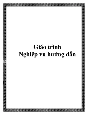 Giáo trình nghiệp vụ hướng dẫn du lịch