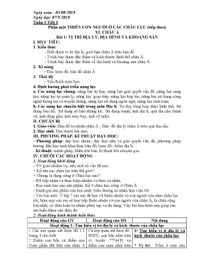 Giáo án địa lí lớp 8 trọn bộ cả năm