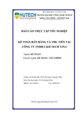 Kế toán bán hàng và thu tiền tại công ty tnhh ch tech vina