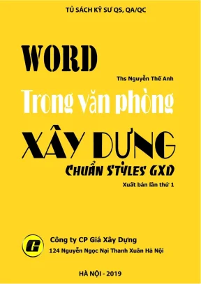 Giáo trình sử dụng word trong văn phòng xây dựng thầy nguyễn thế anh bản mới nhất