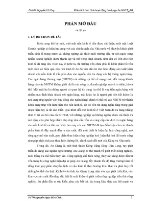 Khóa luận phân tích tình hình hoạt động tín dụng của chi nhánh nhct an giang qua ba năm 2001 2003