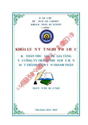 Khóa luận tốt nghiệp kế toán thuế giá trị gia tăng tại công ty tnhh một thành viên tấn thanh toàn