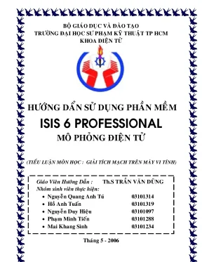 Giáo trình hướng dẫn sử dụng phần mềm isis 6 0 pro