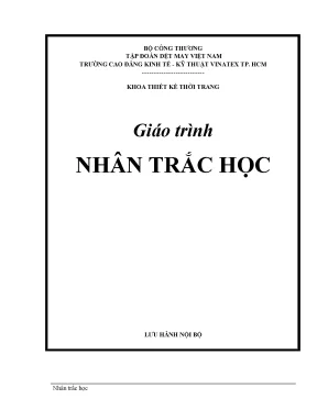 Giáo trình nhân trắc học