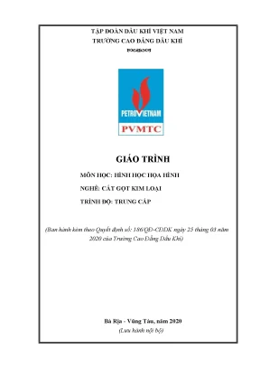 Giáo trình hình học hoạ hình nghề cắt gọt kim loại trình độ trung cấp