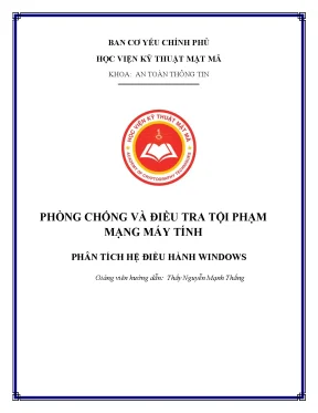 Phân tích hệ điều hành windows
