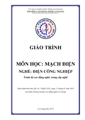 Giáo trình mạch điện nghề điện công nghiệp trình độ cđtc