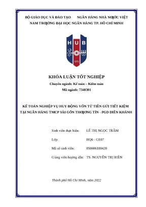 0920 kế toán nghiệp vụ huy động vốn từ tiền gửi tiết kiệm tại nh tmcp sài gòn thương tín pgd diên khánh khóa luận kế toán kiểm toán lê thị ngọc trâm n