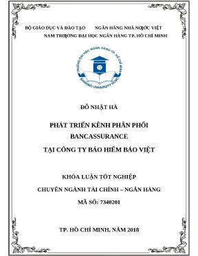 0412 phát triển kênh phân phối bancassurance tại cty bảo hiểm bảo việt luận văn thạc sĩ tcnh đỗ nhật hà tp hcm đh nh hcm 2018 7 tr