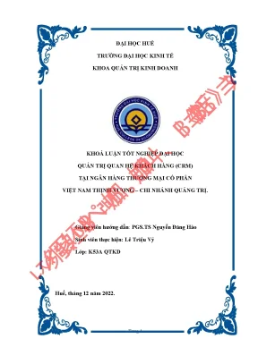 Quản trị quan hệ khách hàng tại ngân hàng cổ phần việt nam thịnh vượng vpbank chi nhánh quảng trị