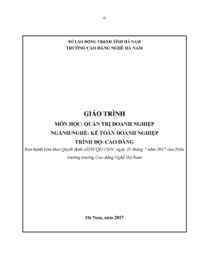 Giáo trình quản trị doanh nghiệp nghề kế toán doanh nghiệp cao đẳng