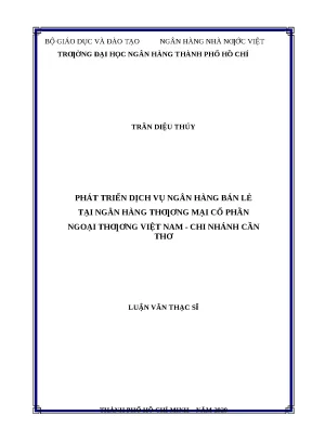 0502 phát triển dịch vụ nh bán lẻ tại nhtm cp ngoại thương việt nam chi nhánh cần thơ luận văn thạc sĩ tcnh trần diệu thúy đoàn thanh hà tp hcm đh nh hcm