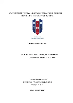 Factors affecting the liquidity risk of commercial banks in vietnam
