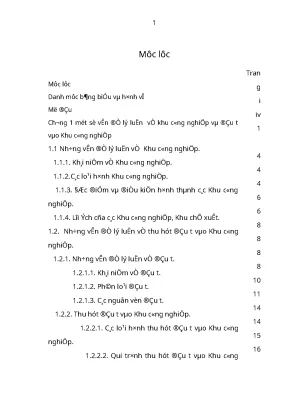 Luận văn thạc sĩ thu hút đầu tư vào khu công nghiệp cụm công nghiệp của tỉnh hà nam