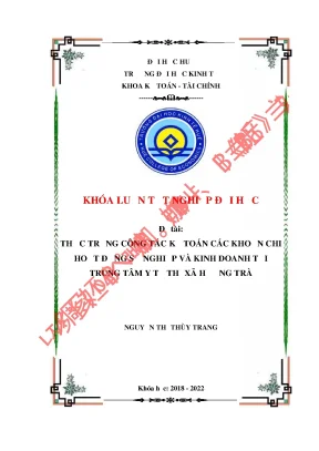 Công tác kế toán các khoản chi hoạt động sự nghiệp và kinh doanh tại trung tâm y tế thị xã hương trà