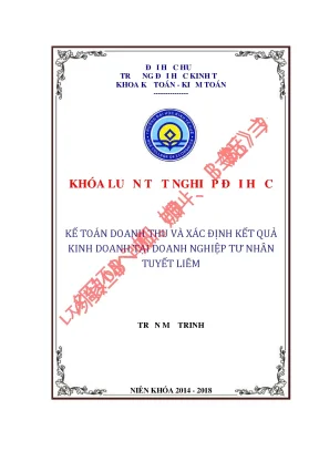 Khóa luận tốt nghiệp kế toán doanh thu và xác định kết quả kinh doanh tại doanh nghiệp tư nhân tuyết liêm