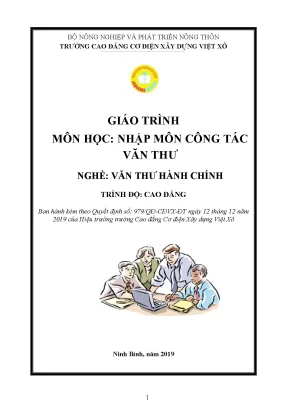 Giáo trình nhập môn công tác văn thư nghề văn thư hành chính cao đẳng