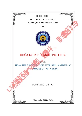 Khóa luận tốt nghiệp hoàn thiện công tác quản trị nguồn nhân lực tại công ty cổ phần scavi