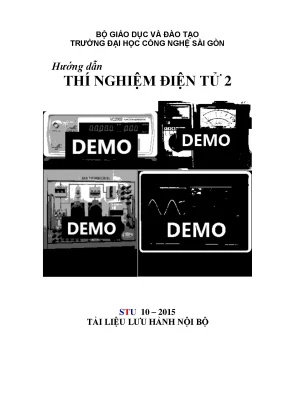 Hướng dẫn thí nghiệm điện tử 2 trường đh công nghệ sài gòn
