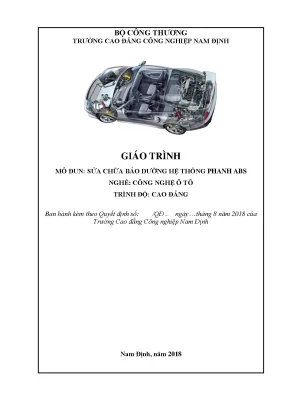 Giáo trình ửa chữa bảo dưỡng hệ thống phanh abs