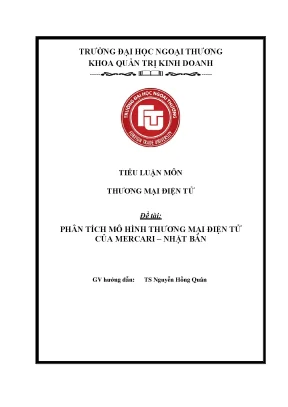 Phân tích mô hình thương mại điện tử của mercari nhật bản