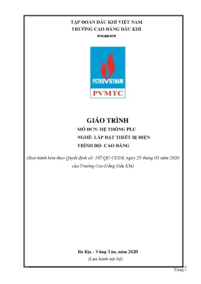 Giáo trình hệ thống plc nghề lắp đặt thiết bị điện trình độ cao đẳng