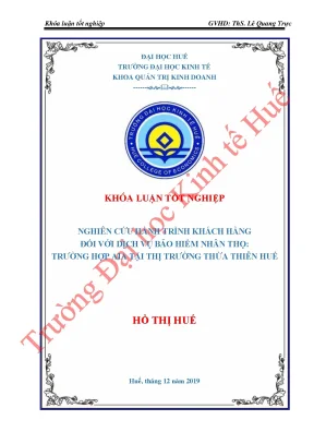 Nghiên cứu hành trình khách hàng đối với dịch vụ bảo hiểm nhân thọ trường hợp aia tại thị trường thừa thiên huế