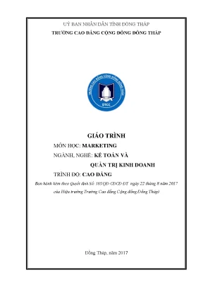 Giáo trình marketing nghề quản trị kinh doanh cao đẳng