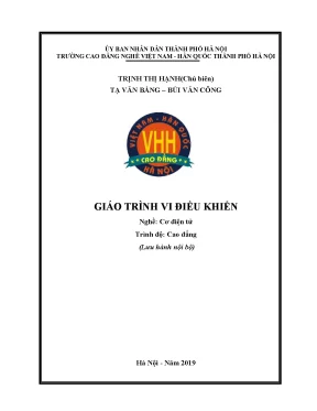 Giáo trình vi điều khiển nghề cơ điện tử cao đẳng