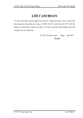 Khóa luận nâng cao công tác quản trị mua hàng nội địa tại công ty tnhh thương mại dịch vụ in ấn bao bì tín thành