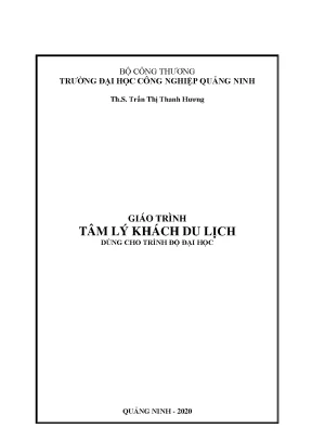 Giáo trình tâm lý khách du lịch