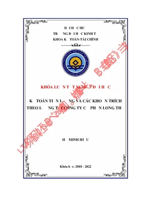 Kế toán lương và các khoản trích theo lương tại công ty cổ phần long thọ