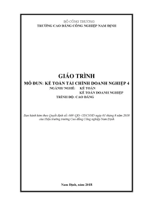 Giáo trình kế toán tài chính doanh nghiệp 4
