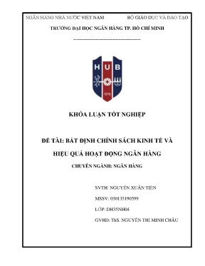 Bất định chính sách kinh tế và hiệu quả hoạt động ngân hàng