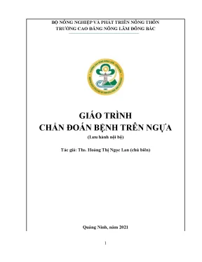 Giáo trình chẩn đoán bệnh trên ngựa