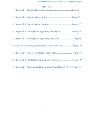 Cac chuyen de dai so trung hoc co so
