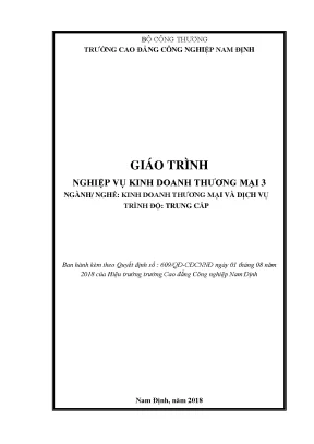 Giáo trình nghiệp vụ kinh doanh thương mại 3