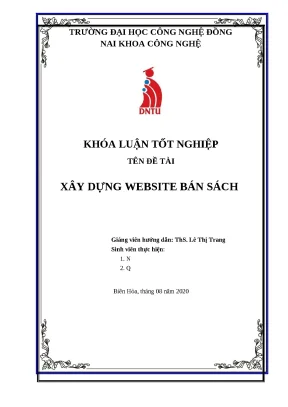 Khóa luận tốt nghiệp tên đề tài xây dựng website bán sách