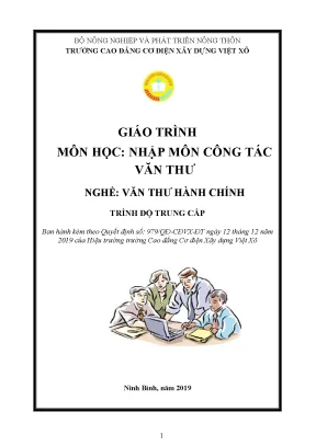 Giáo trình nhập môn công tác văn thư nghề văn thư hành chính trung cấp