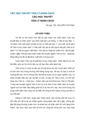 Các học thuyết tâm lý nhân cách